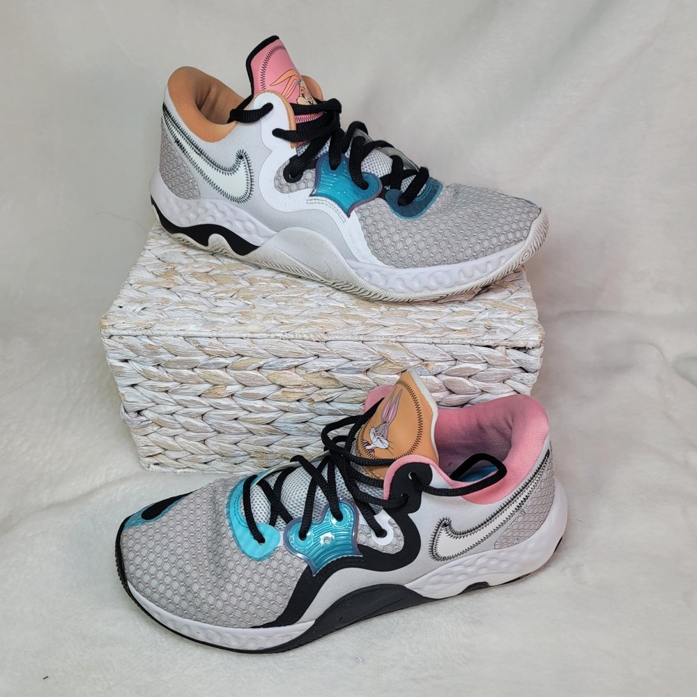 Nike Space Jam x Renew Elevate 2 'Hares' Basketball Sneaker Mid-top Men Size 11 - Picture 2 of 6